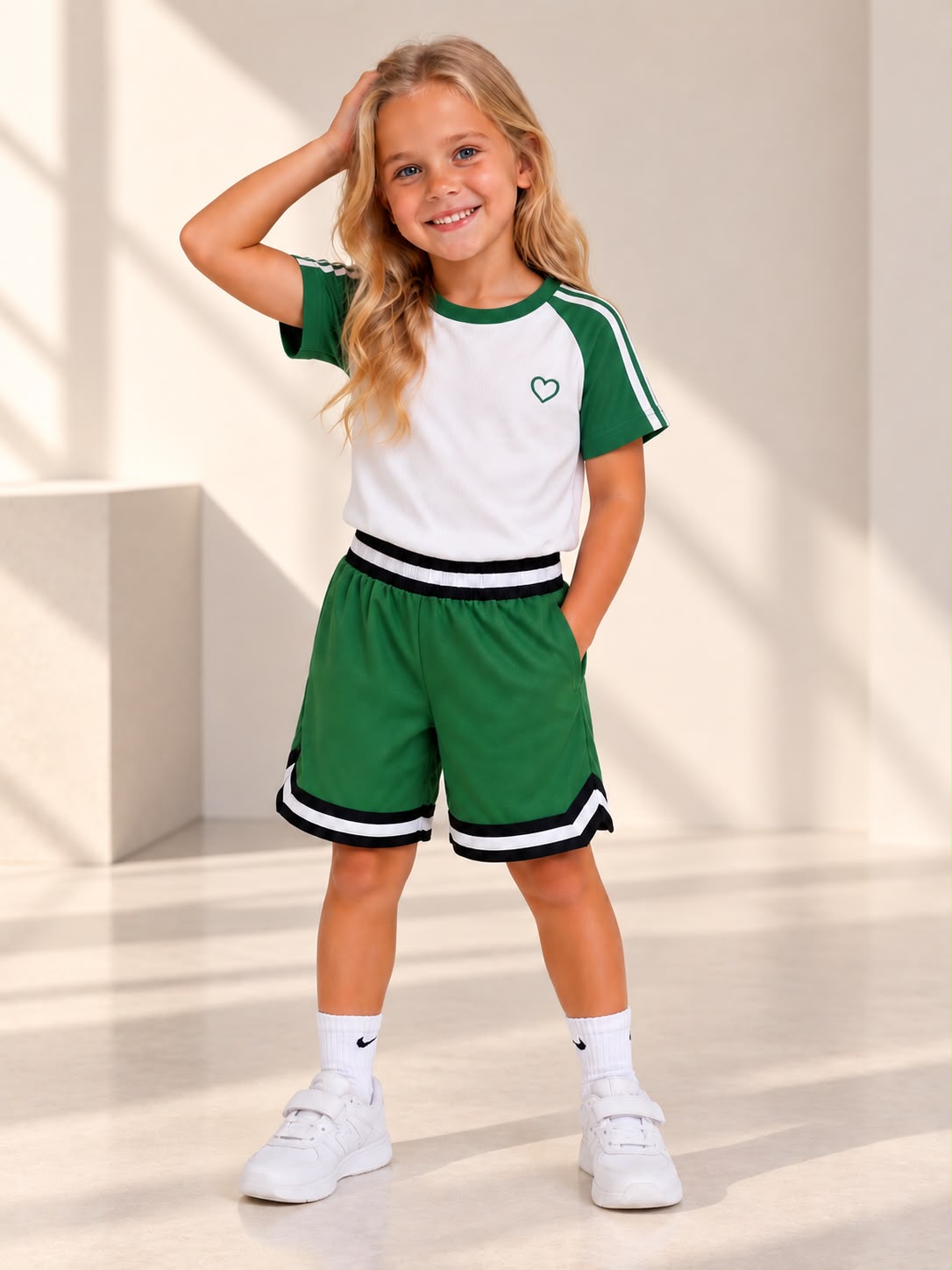 Toddler Basketball Shorts UR-16-K – Green