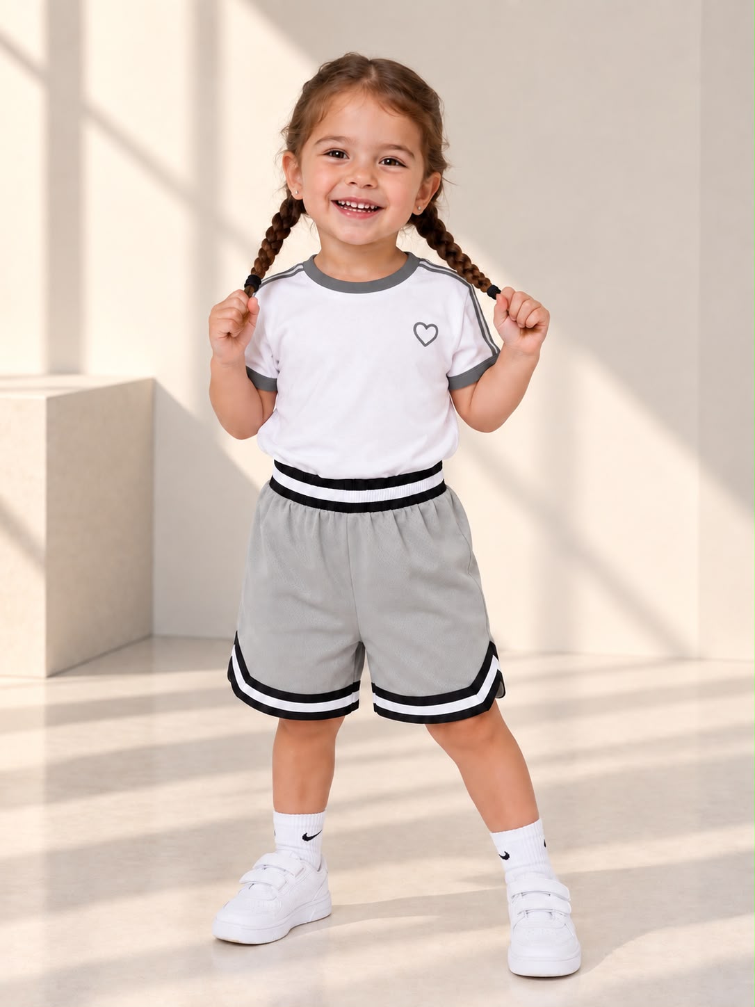 Toddler Basketball Shorts UR-16-K – Light Grey