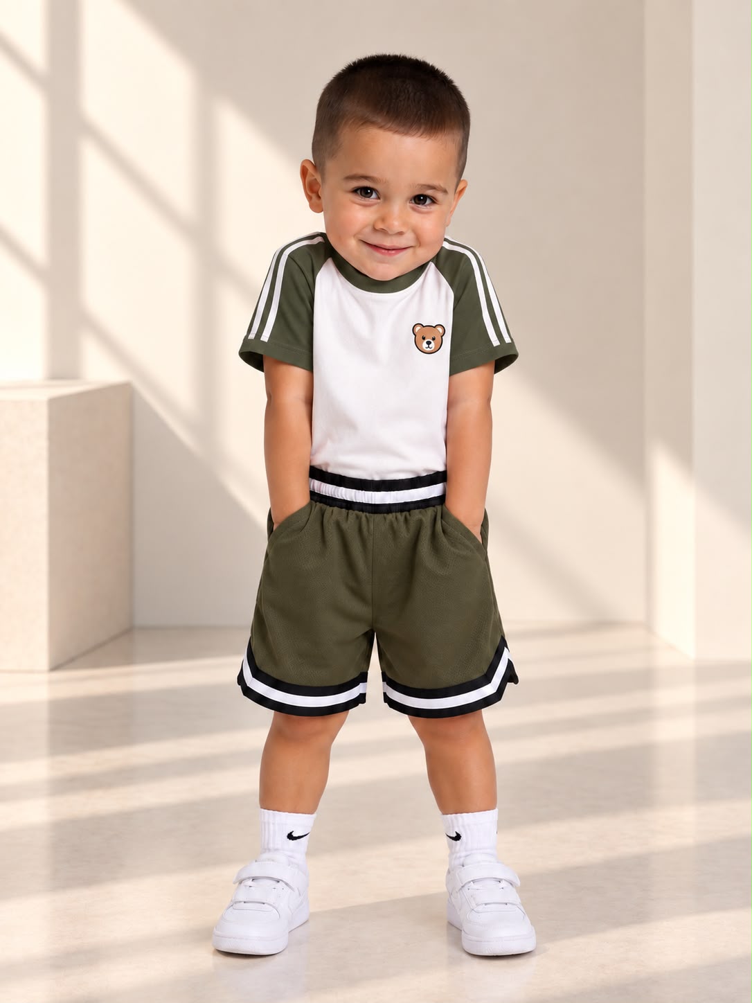 Toddler Basketball Shorts UR-16-K – Army Green