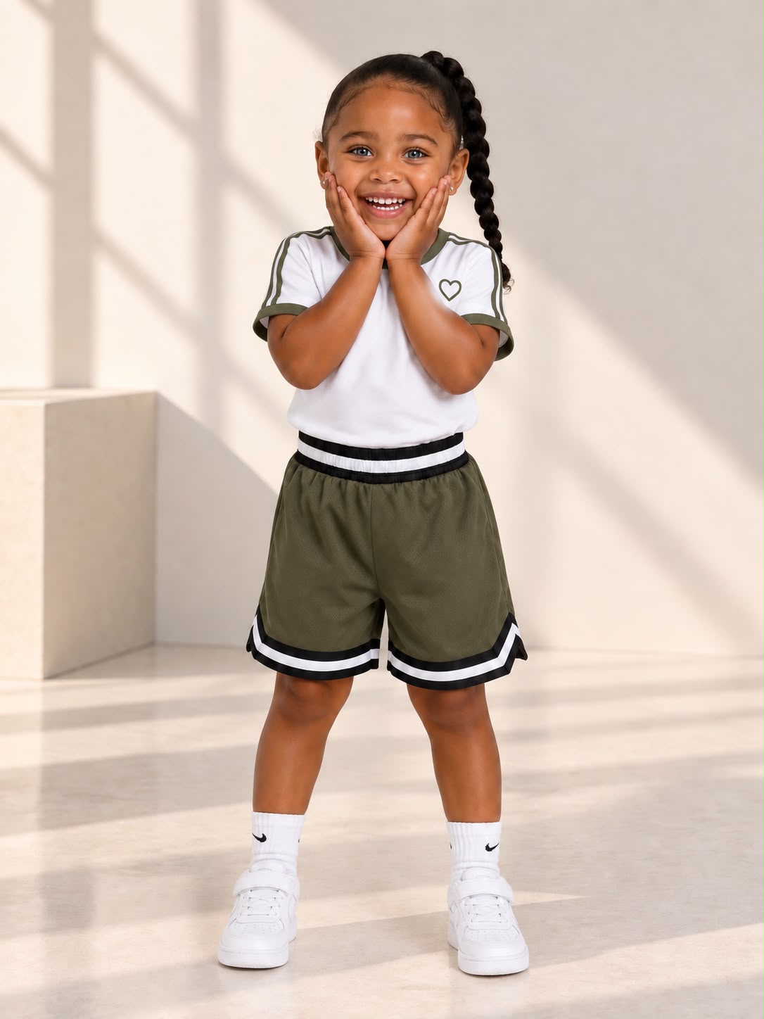Toddler Basketball Shorts UR-16-K – Army Green