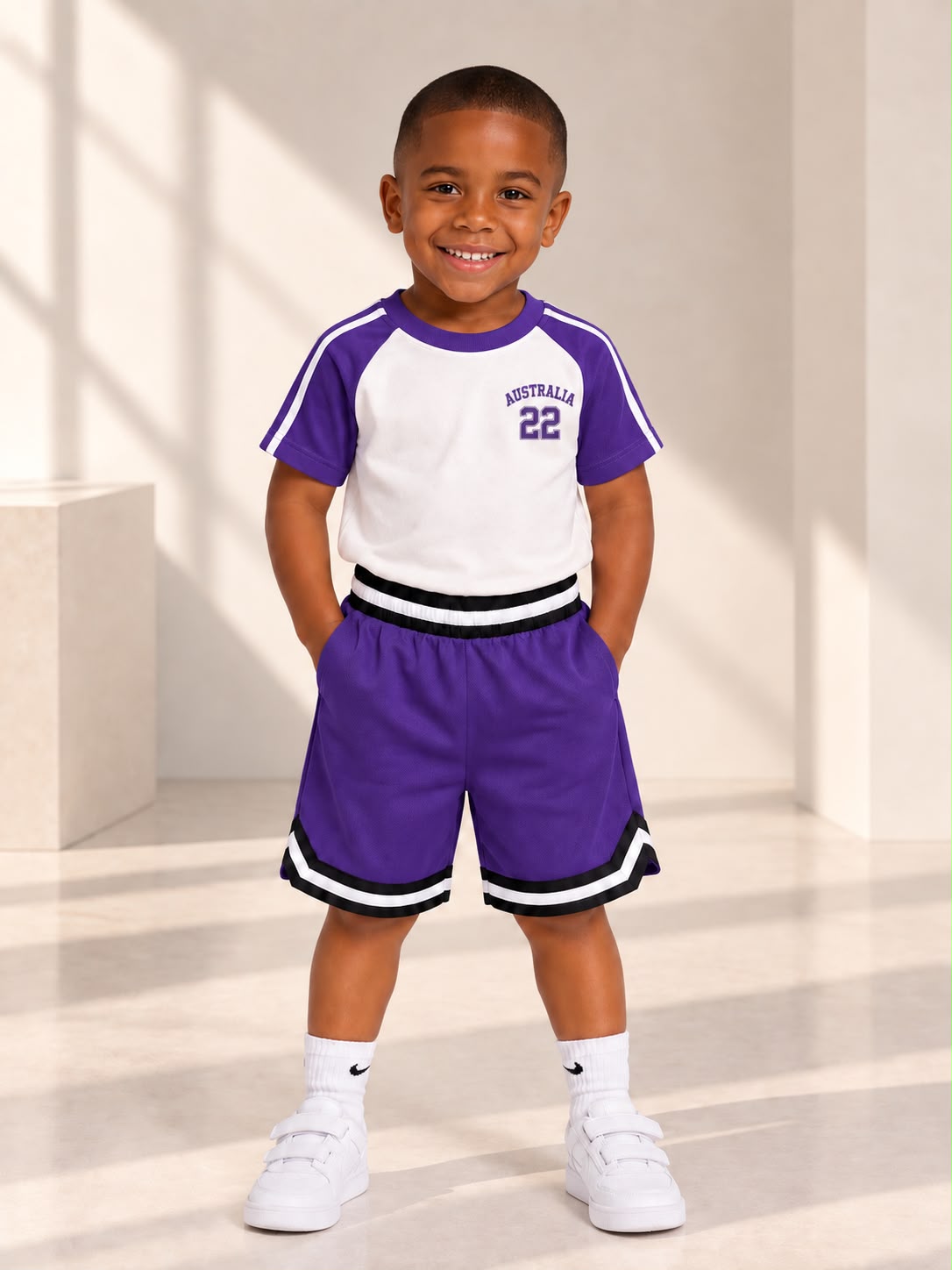 Toddler Basketball Shorts UR-16-K – Purple