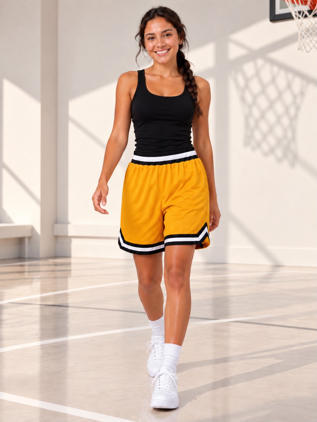 Women’s Basketball Shorts UR-16– Yellow