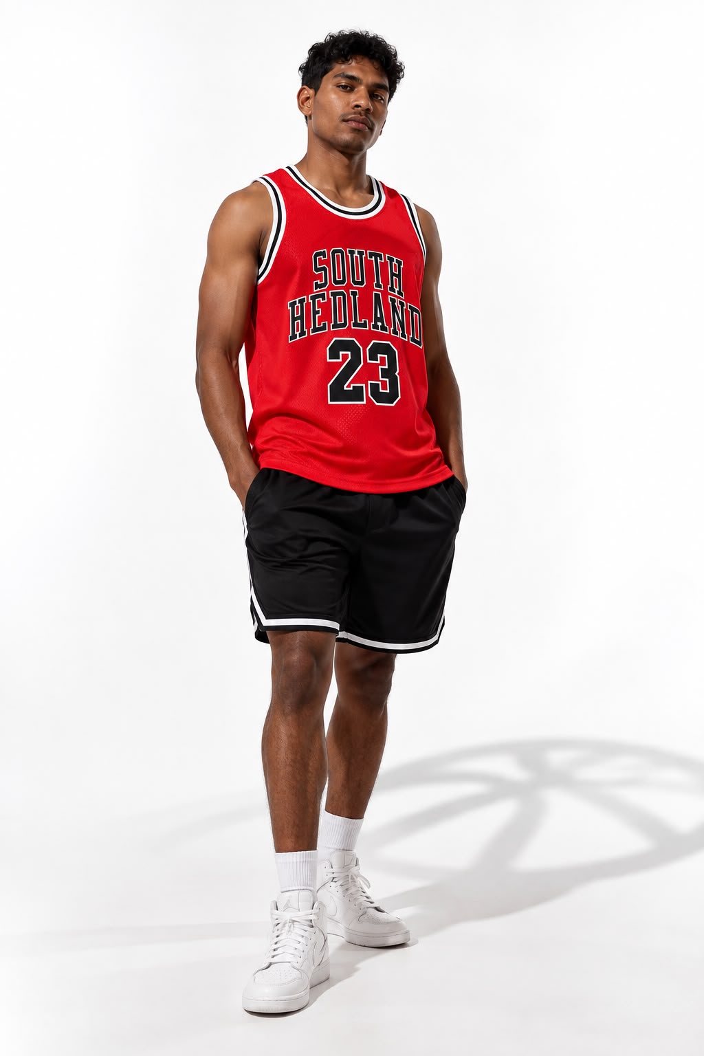 South Hedland 23 Basketball Jersey Red
