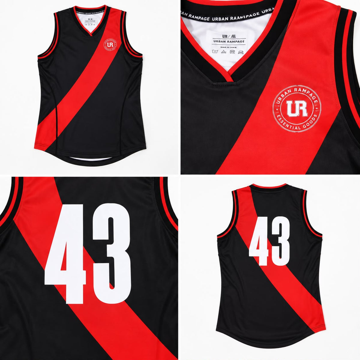 AFL 1 43 Jersey Black Red