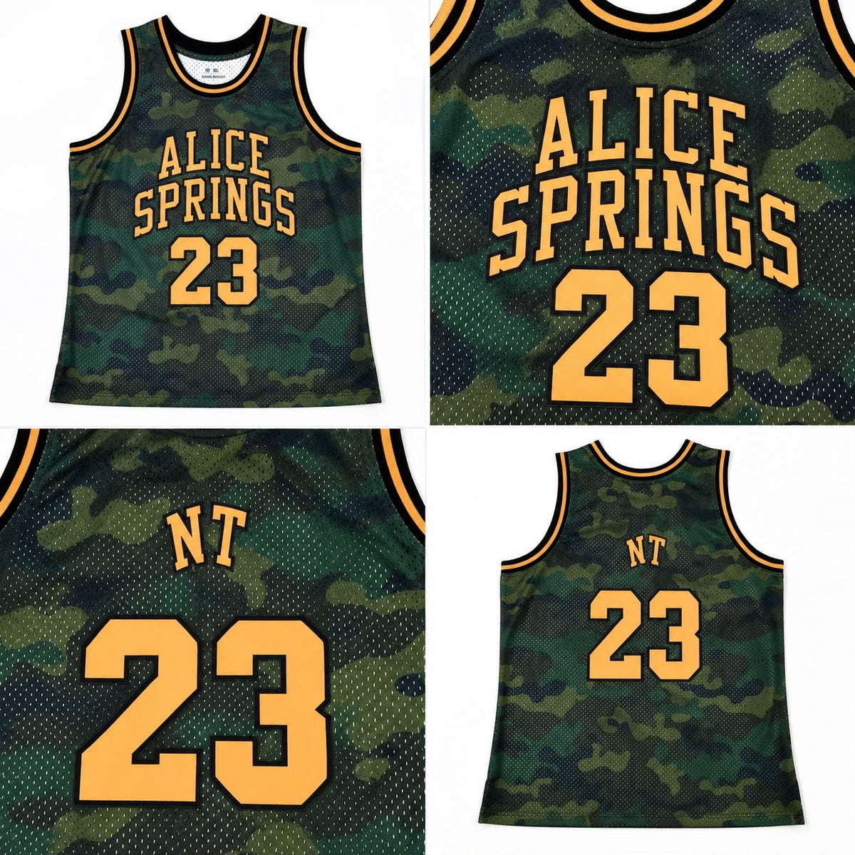 Alice Springs 23 Basketball Jersey Camo