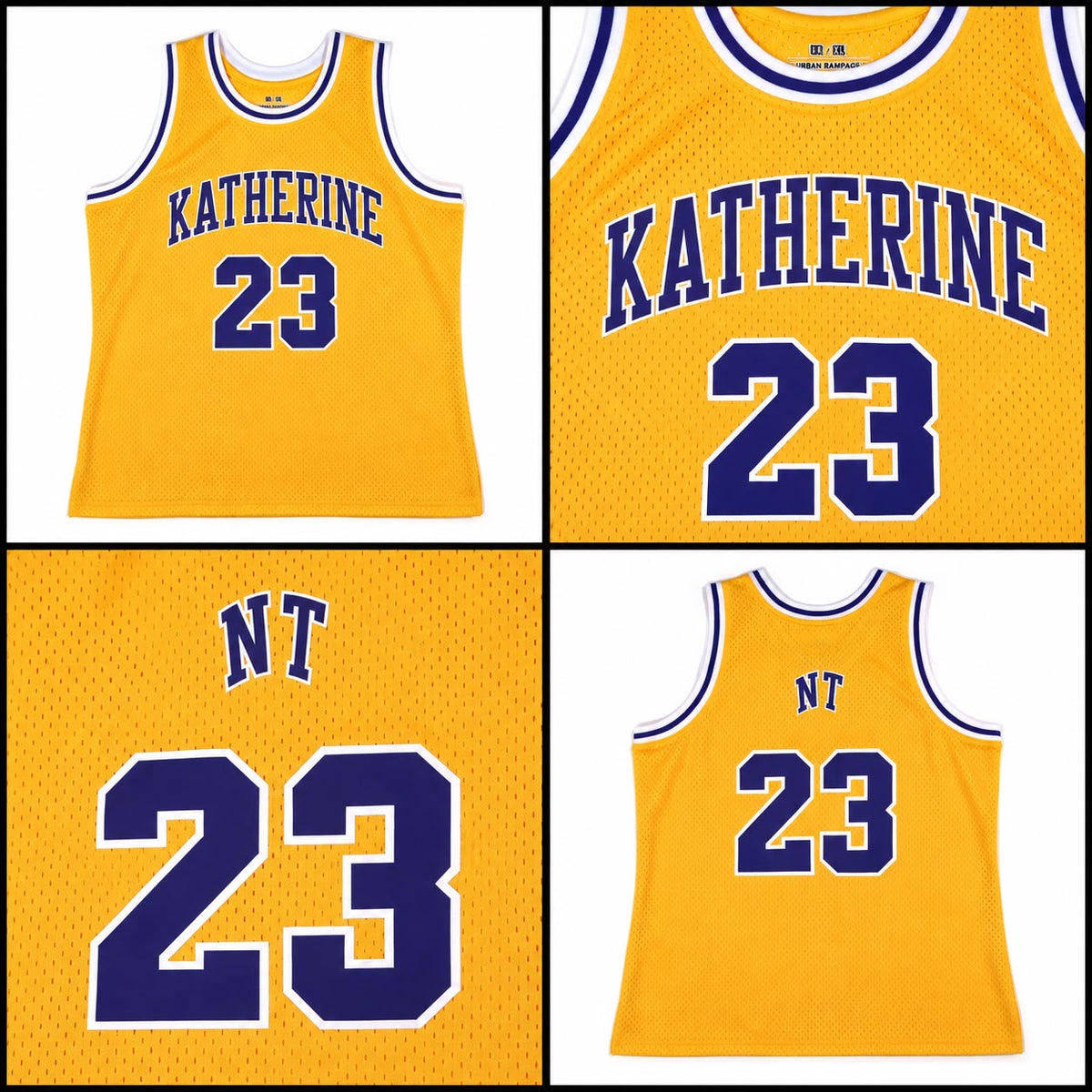 Katherine 23 Basketball Jersey Yellow