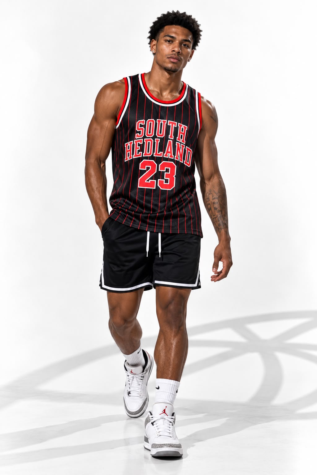 South Hedland 23 Basketball Jersey Stripe