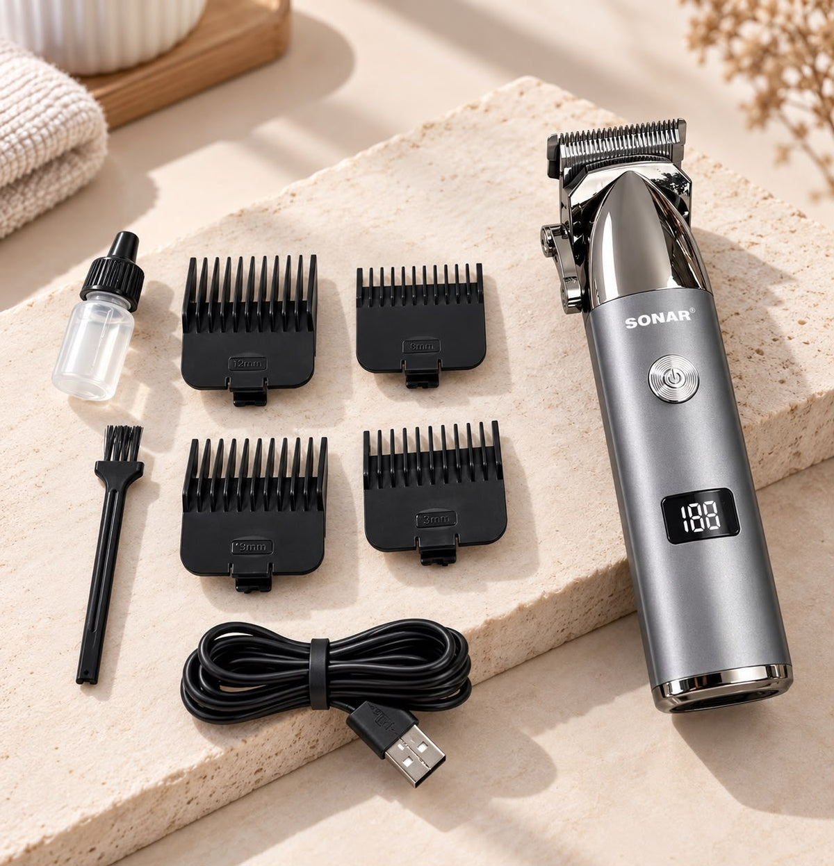 SONAR SN-066 Rechargeable Hair Clipper & Grooming Set