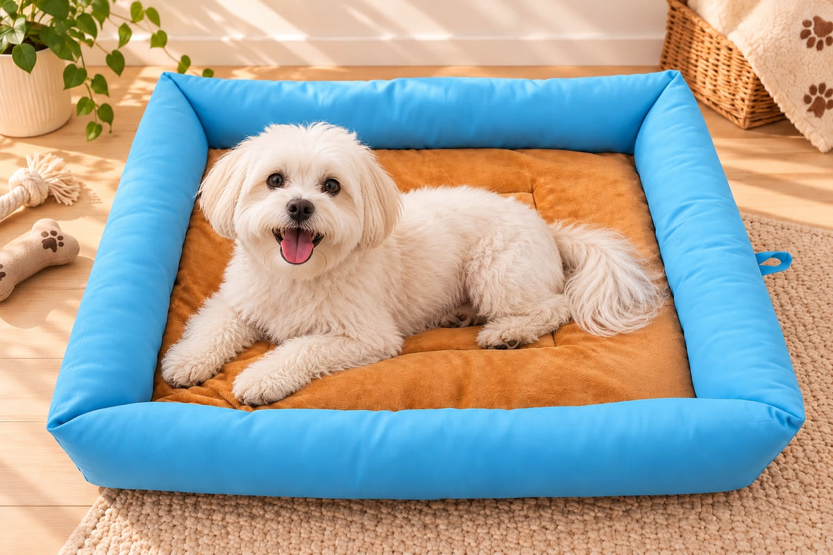 Cushioned Pet Bed – | 65 × 55 cm