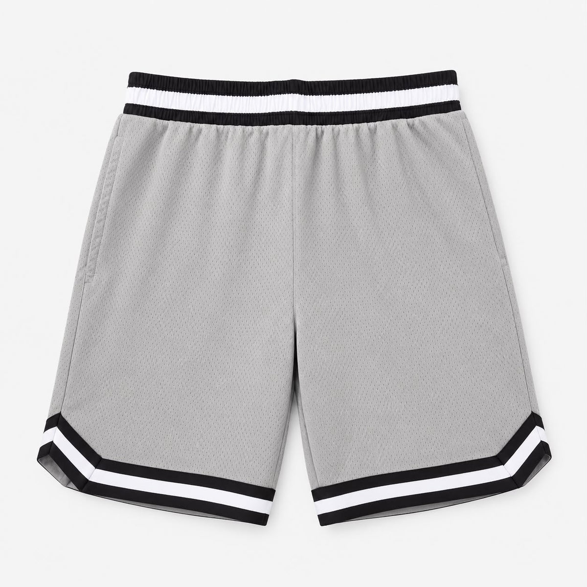 Men’s Mesh Basketball Shorts – Light Grey