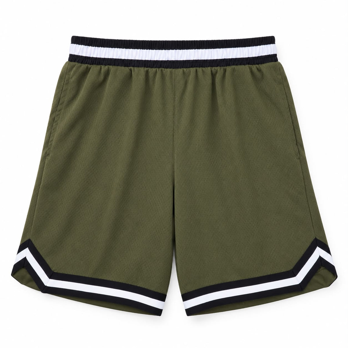 Men’s Mesh Basketball Shorts – Army Green