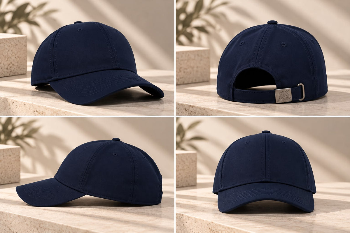 Men’s Classic Plain Baseball Cap – Navy Blue