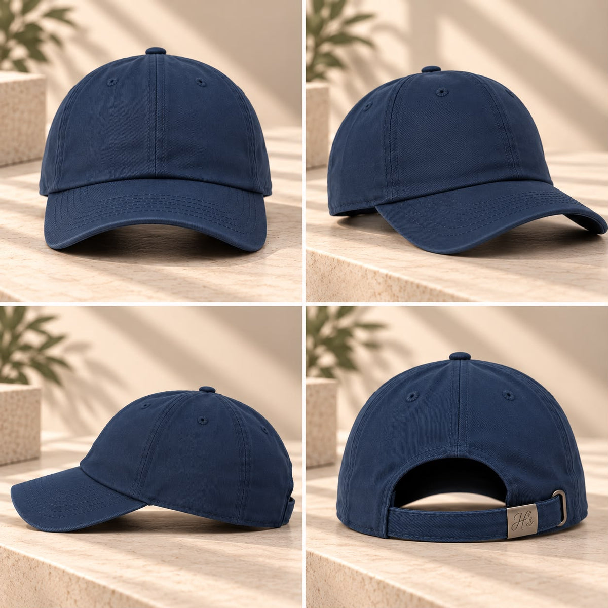 Men’s Classic Plain Baseball Cap – Blue