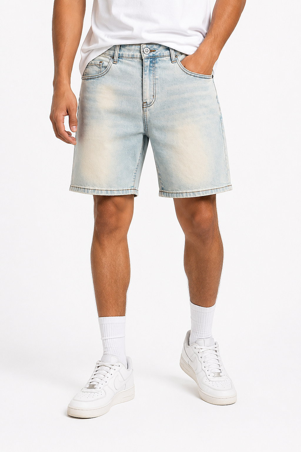 Light Blue Denim Shorts