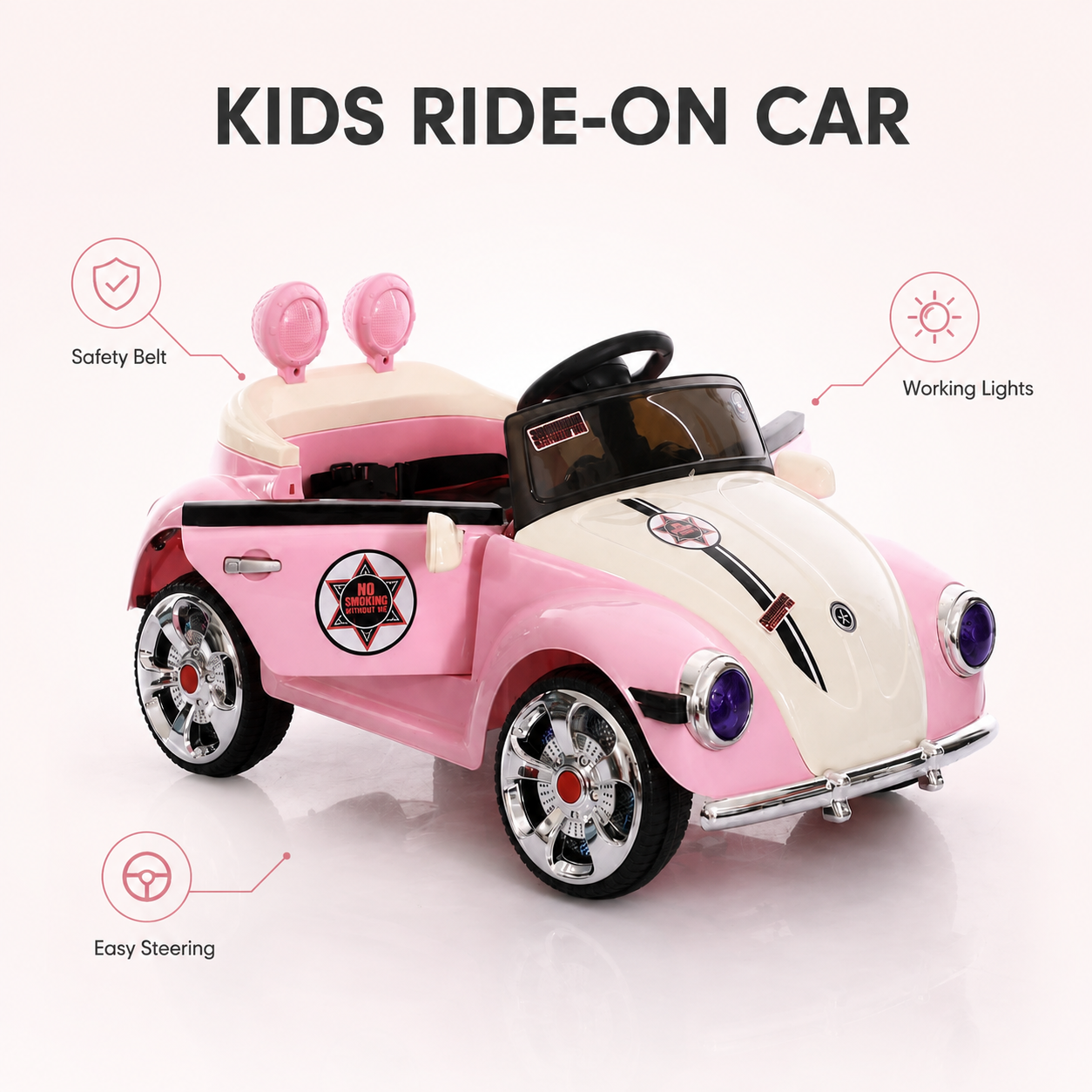 Kids Electric Ride-On Car 5169 – Pink