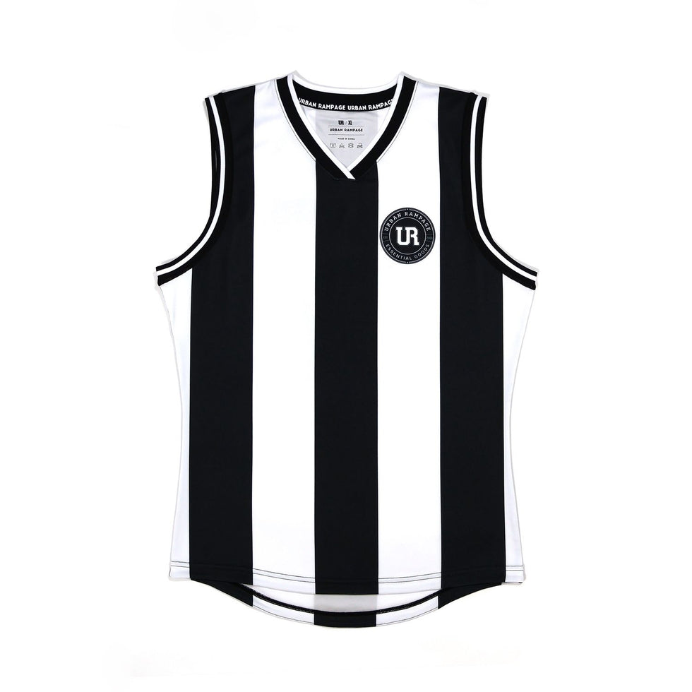 Black White Stripe AFL Jersey – Classic Australian Football Jersey ...