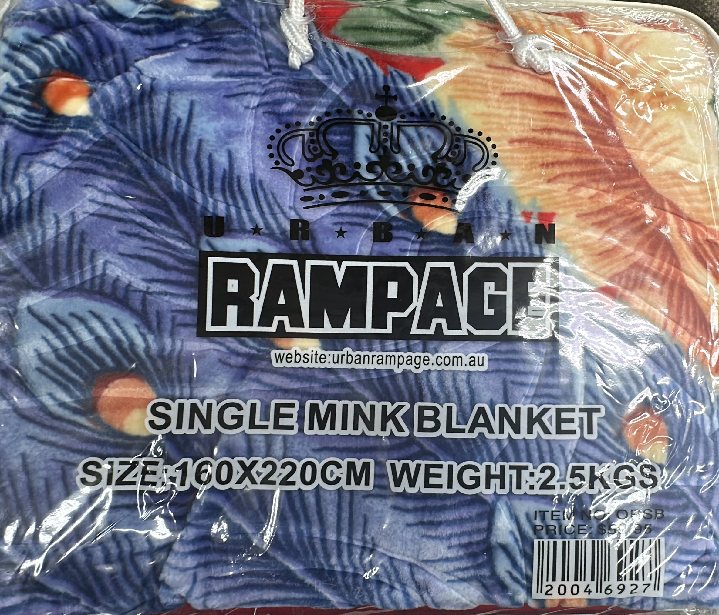 SINGLE MINK BLANKET RACHEL 1PLY ONE-SIDED PRINT