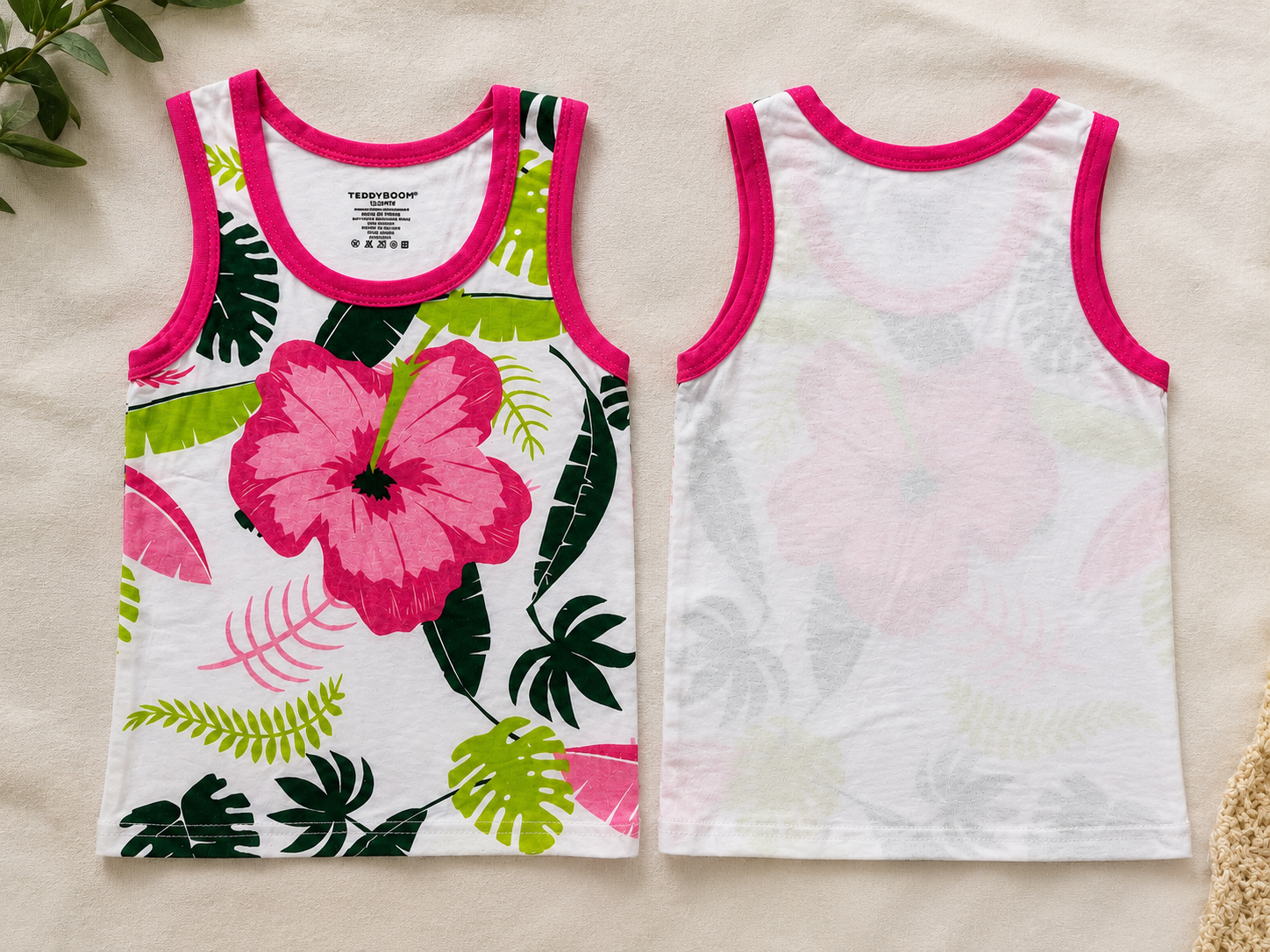 Girls Printed Cotton Tank Top | 12–24 Months