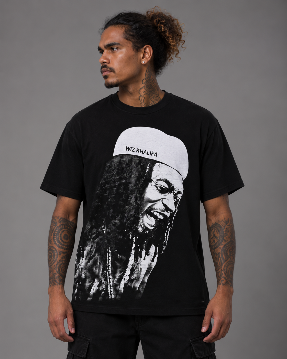 Men's Wiz Khalifa Graphic T-Shirt | Men's Streetwear Tee - Black