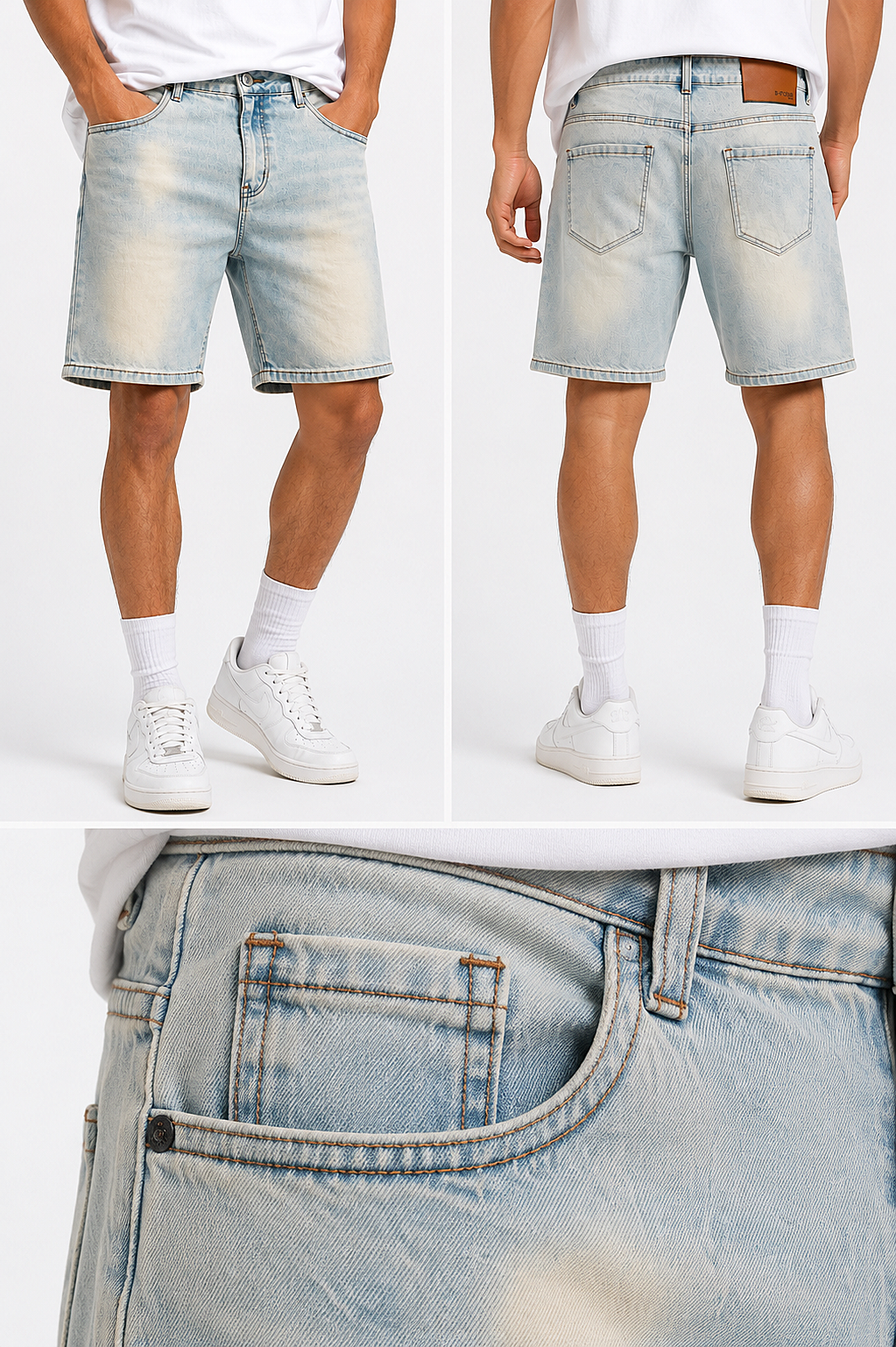 Light Blue Denim Shorts