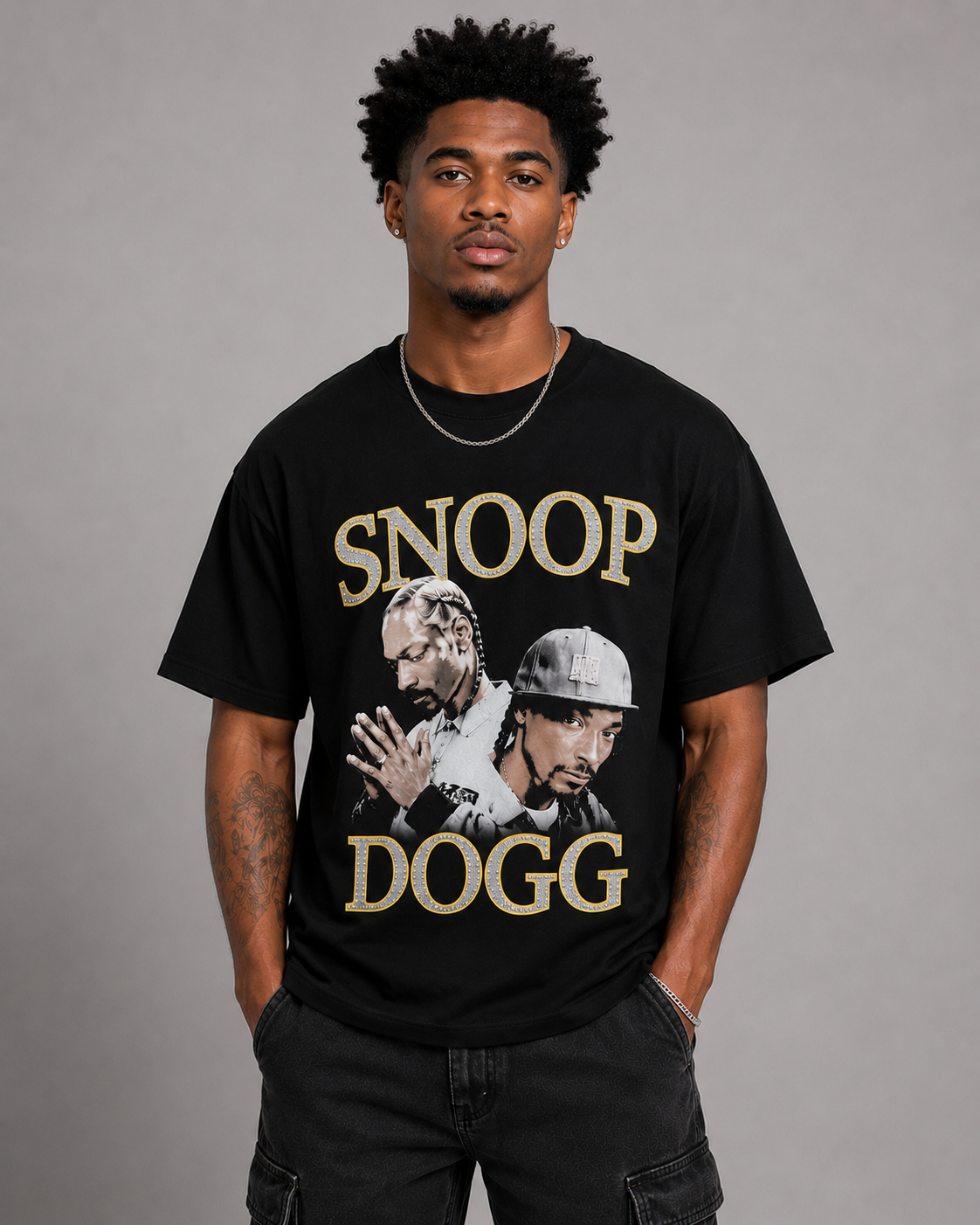 Snoop Dogg Graphic T-Shirt | Men's Streetwear Tee - Black