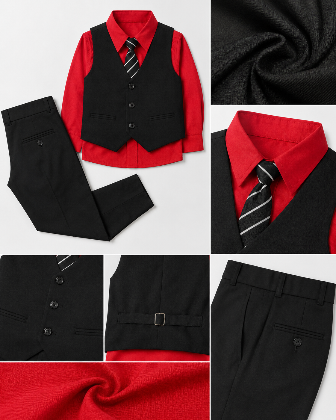 Red Toddler Suit Set – Size 5T