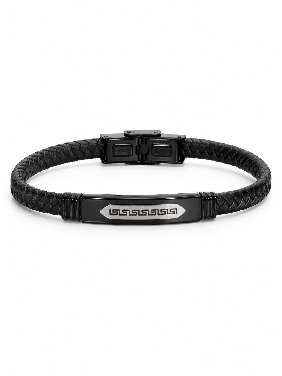 Braided Leather Stainless Steel Bracelet