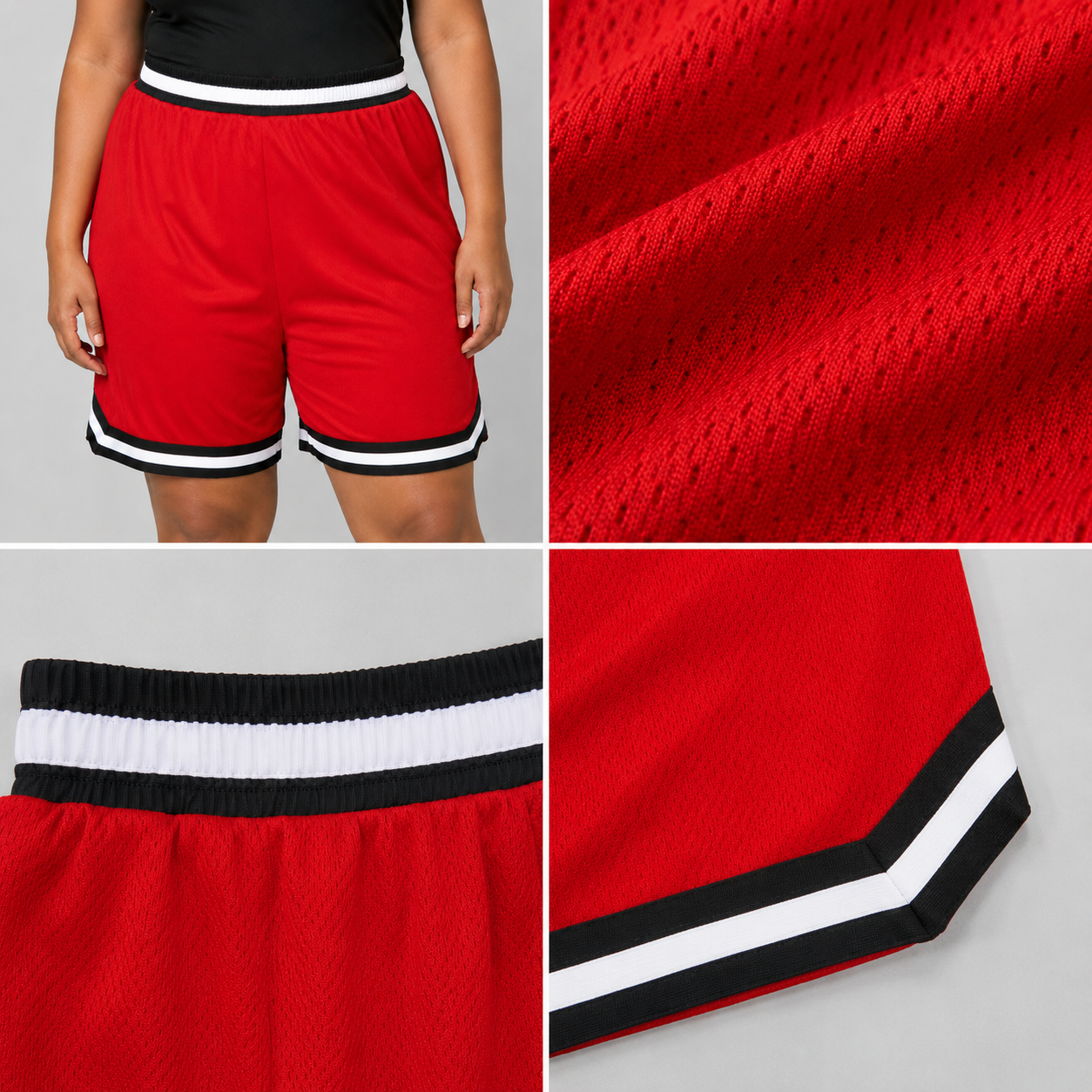 Womens Basketball Shorts UR-16- Red