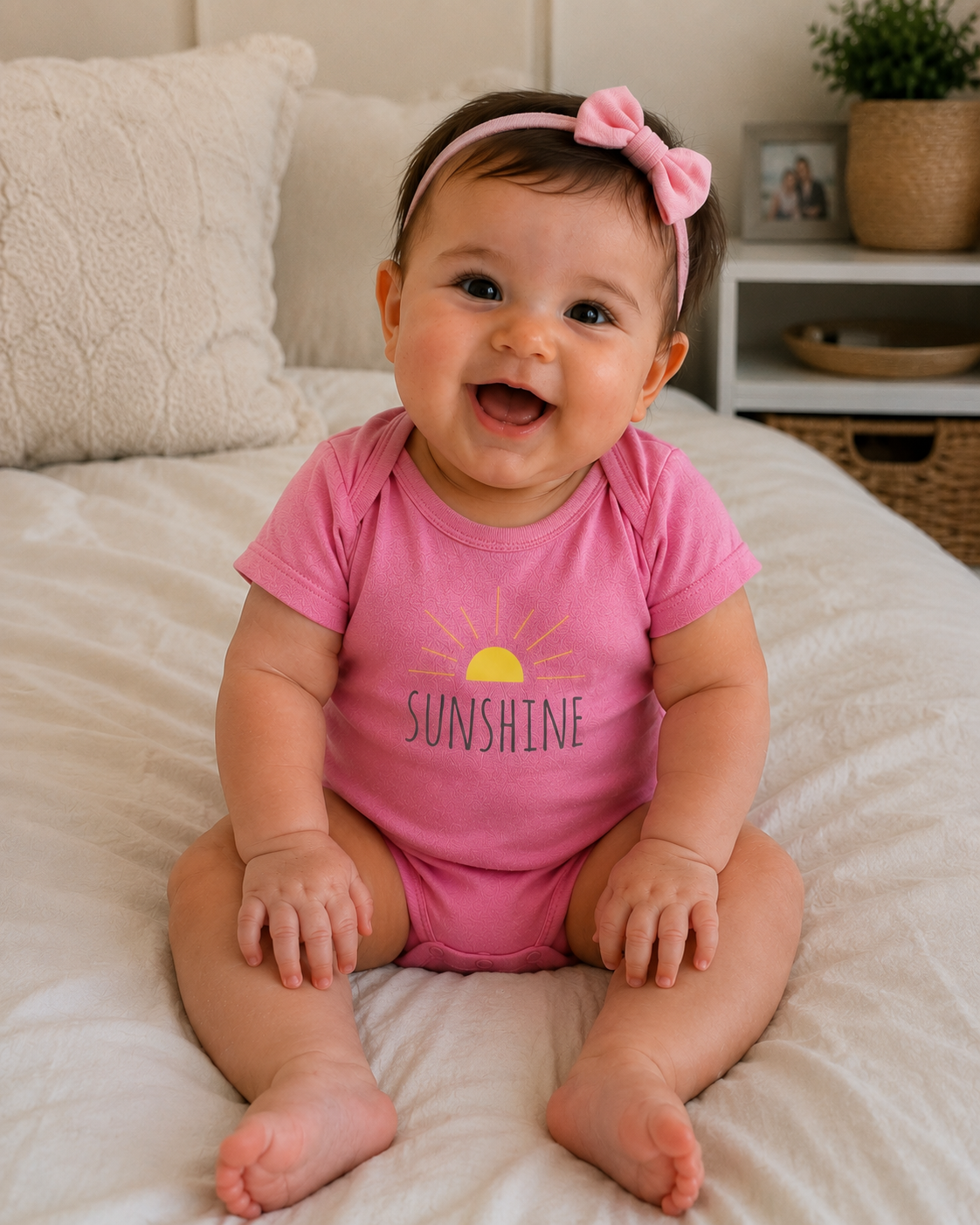 Baby Girls Cotton Short Sleeve Bodysuit | Assorted Designs | 0–12 Months