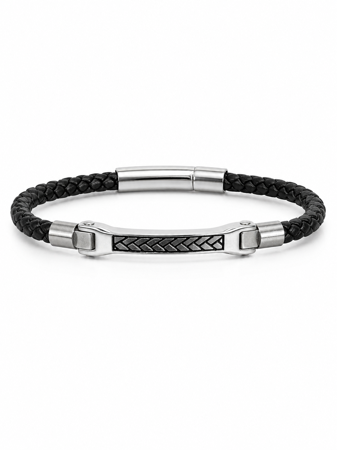 Braided Fashion Bracelet – Stainless Steel Look