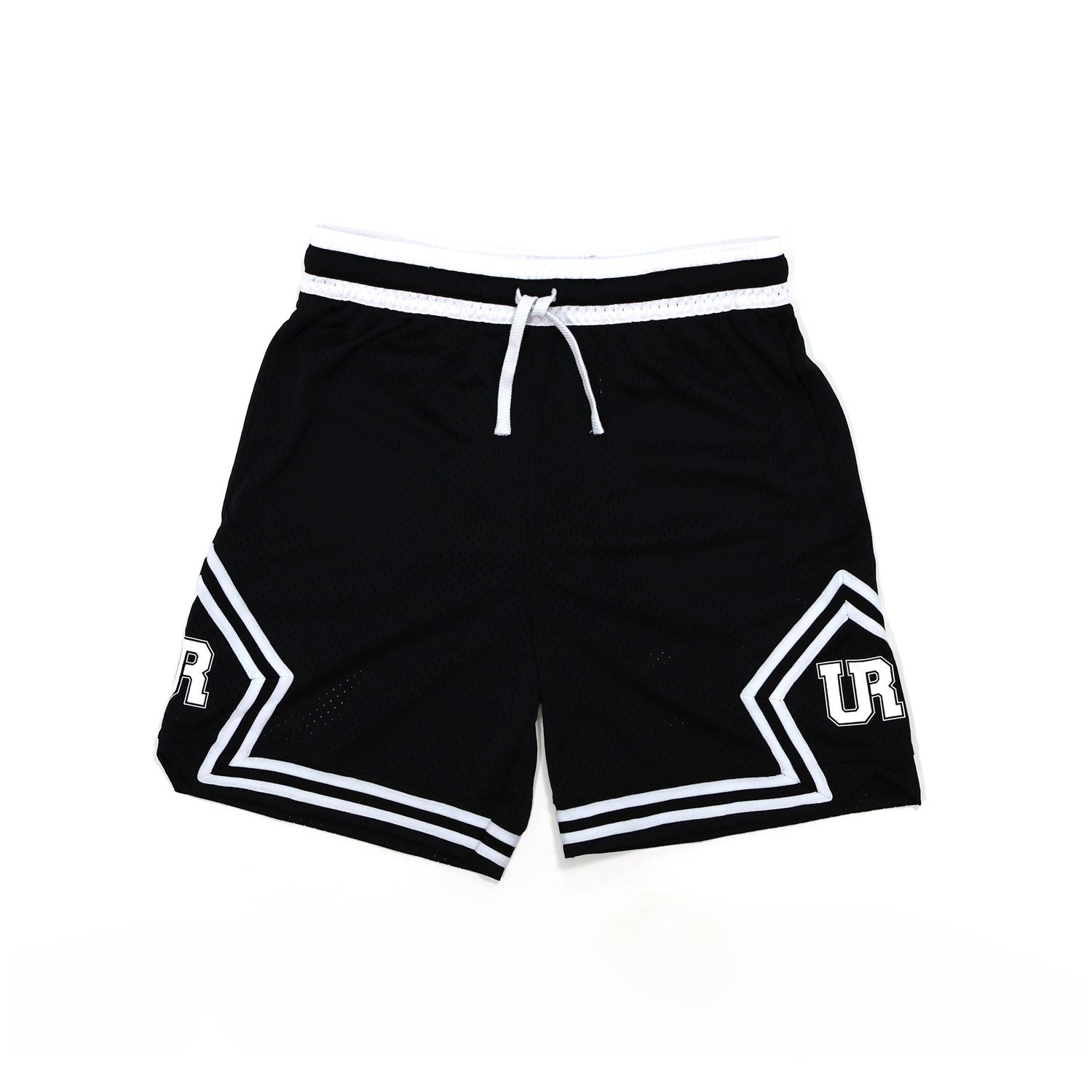 Men's Black and White Basketball Shorts – Classic Sporty Look with Breathable Fabric and Comfortable Fit