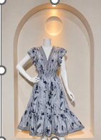 Silver Mist Marble Boho Dress